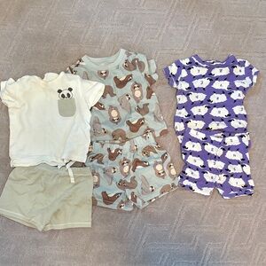 Cute Animal Print Kids Pajama Set